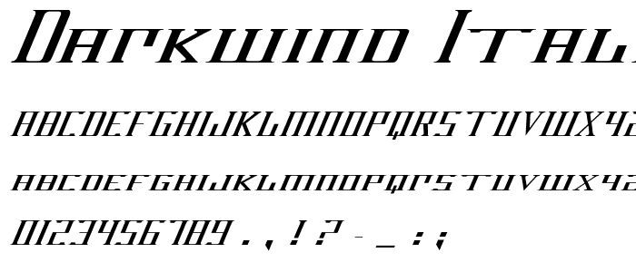DarkWind Italic font